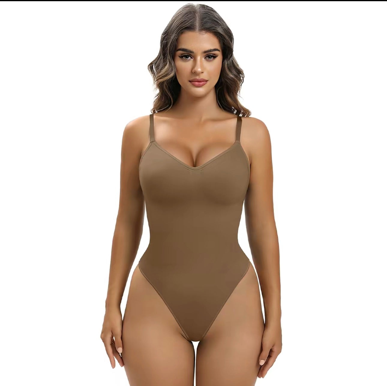 V Neck Spaghetti Strap Bodysuits Compression Body Suits Open Crotch Shapewear Slimming Body Shaper Smooth Out Bodysuit Shaper