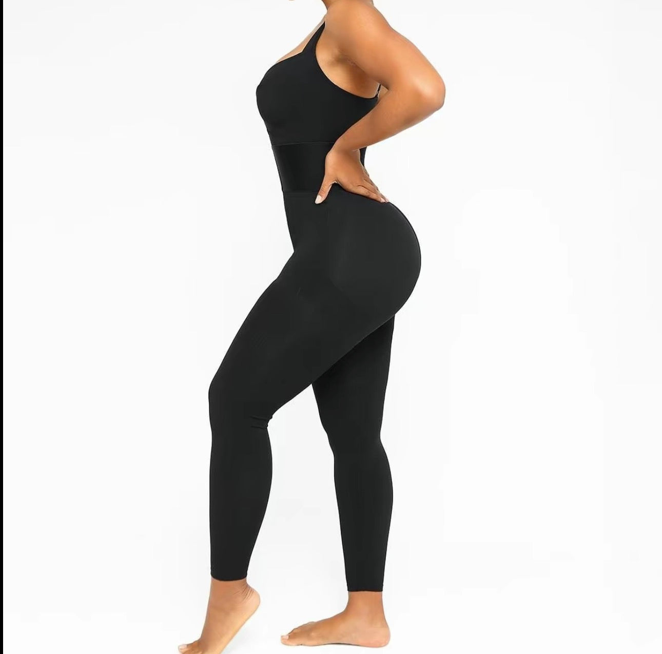 AirSlim™ ElasticFuse Zip Front Shapewear Jumpsuit – Tummy Control Waist Cincher Bodysuit for Women | Sculpting One-Piece Yoga & Activewear