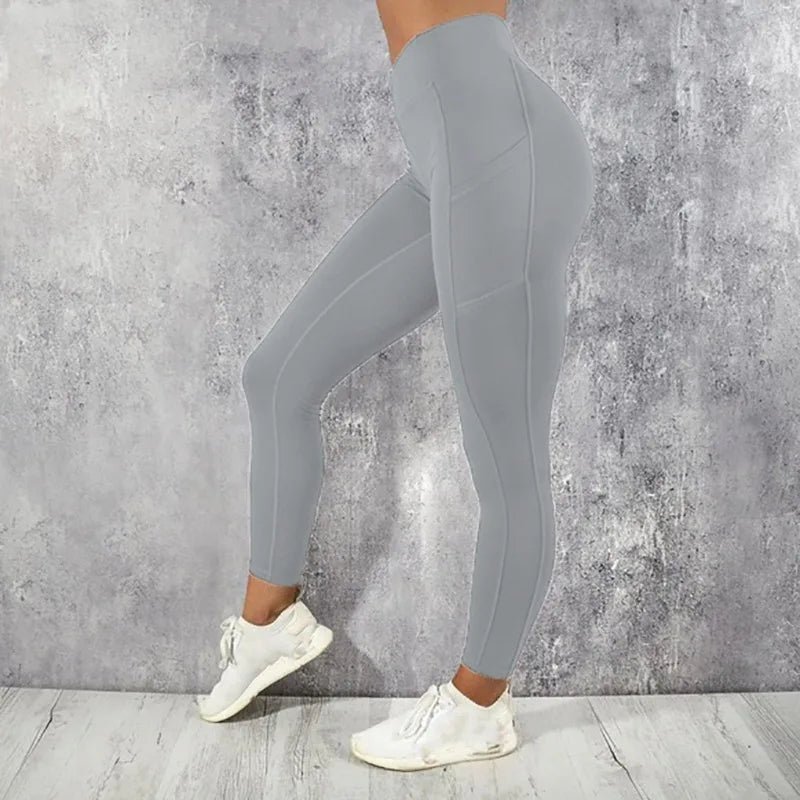 Yoga Fitness High Waist Leggings with Pocket