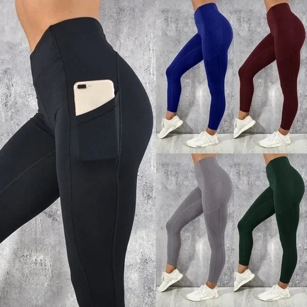 Yoga Fitness High Waist Leggings with Pocket