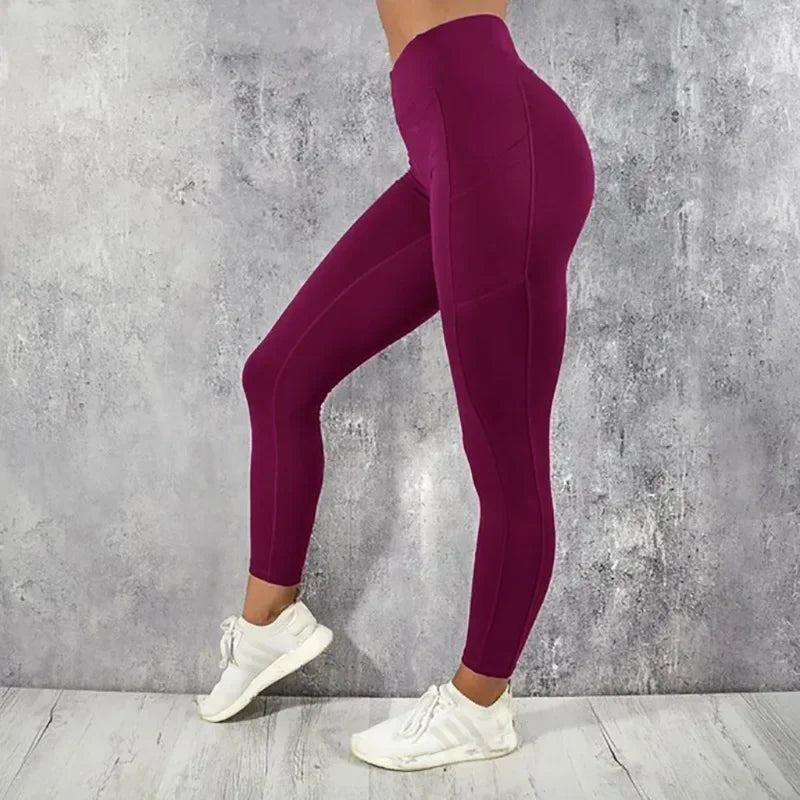 Yoga Fitness High Waist Leggings with Pocket
