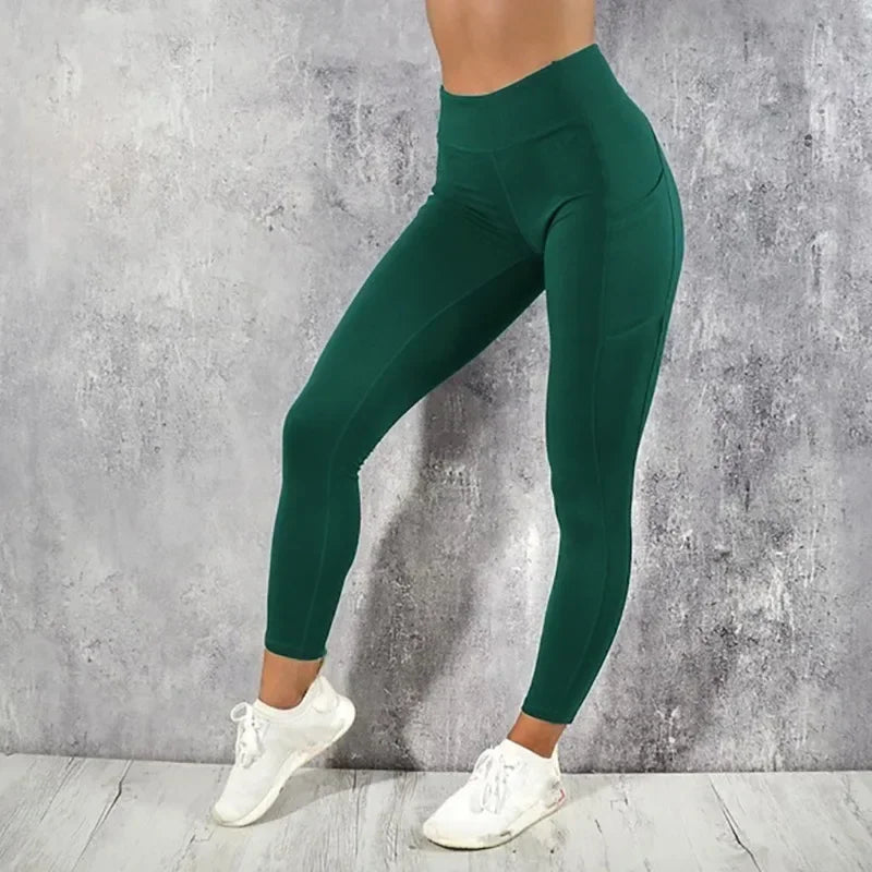 Yoga Fitness High Waist Leggings with Pocket