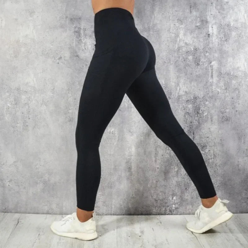 Yoga Fitness High Waist Leggings with Pocket