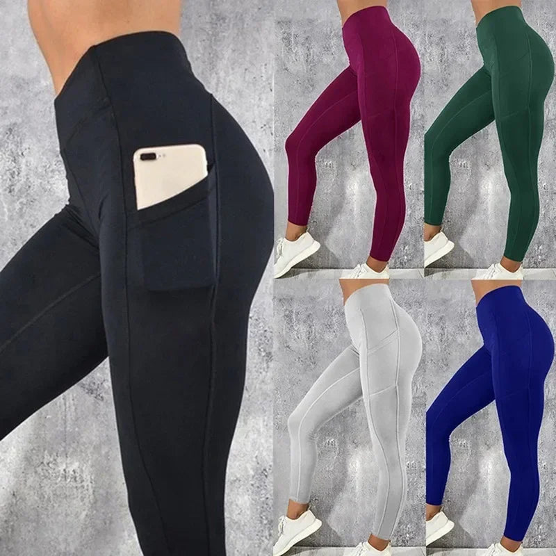Yoga Fitness High Waist Leggings with Pocket